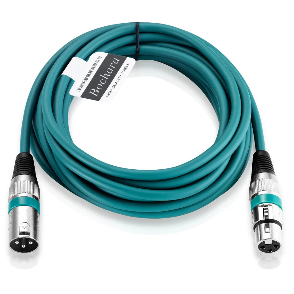 Bochara Colored XLR Cable (Male to Female) - OFC Shielded Audio Cable for Microphone, Mixer, Amplifier