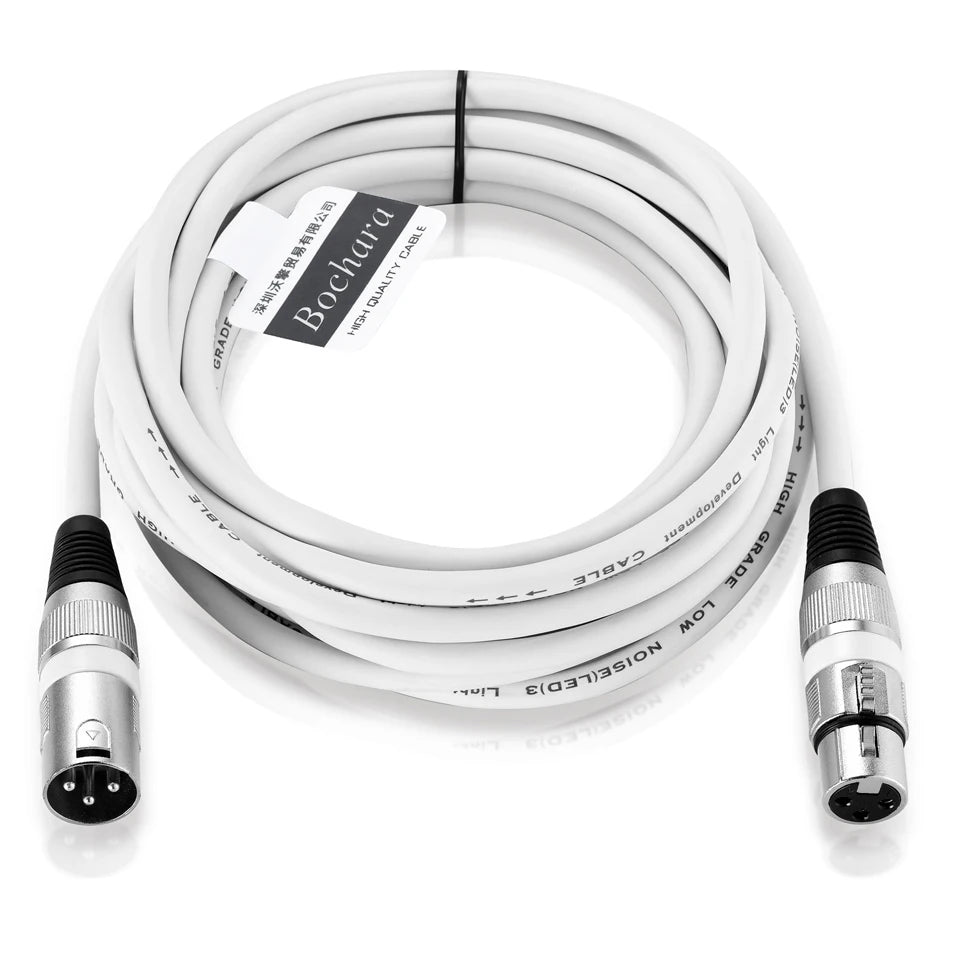 Bochara Colored XLR Cable (Male to Female) - OFC Shielded Audio Cable for Microphone, Mixer, Amplifier