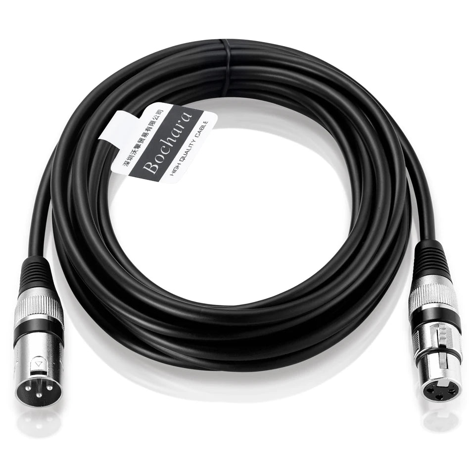 Bochara Colored XLR Cable (Male to Female) - OFC Shielded Audio Cable for Microphone, Mixer, Amplifier