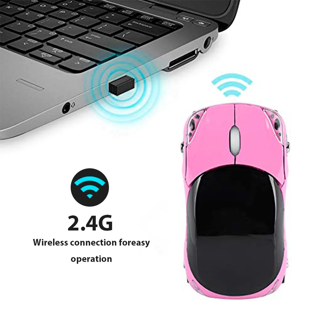 Car-Shaped Wireless Mouse - Mini Laptop Accessory
