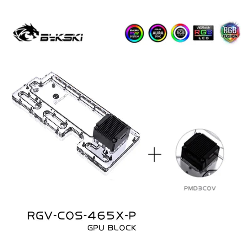 Bykski RGV-COS-465X-P Distro Plate For CORSAIR 465X Case , Waterway Board For CPU/GPU Water Cooling Block Support DDC Pump