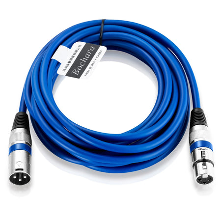 Bochara Colored XLR Cable (Male to Female) - OFC Shielded Audio Cable for Microphone, Mixer, Amplifier