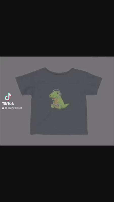 Dinosaur Playing Video Games T-Shirt – Fun & Unique Design for Gamers
