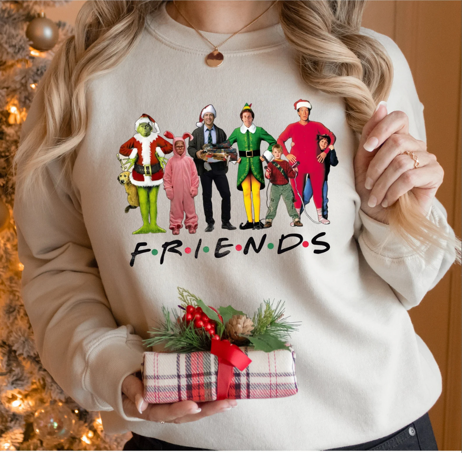 Funny Christmas Friends Unisex Heavy Blend™ Crewneck Sweatshirt
