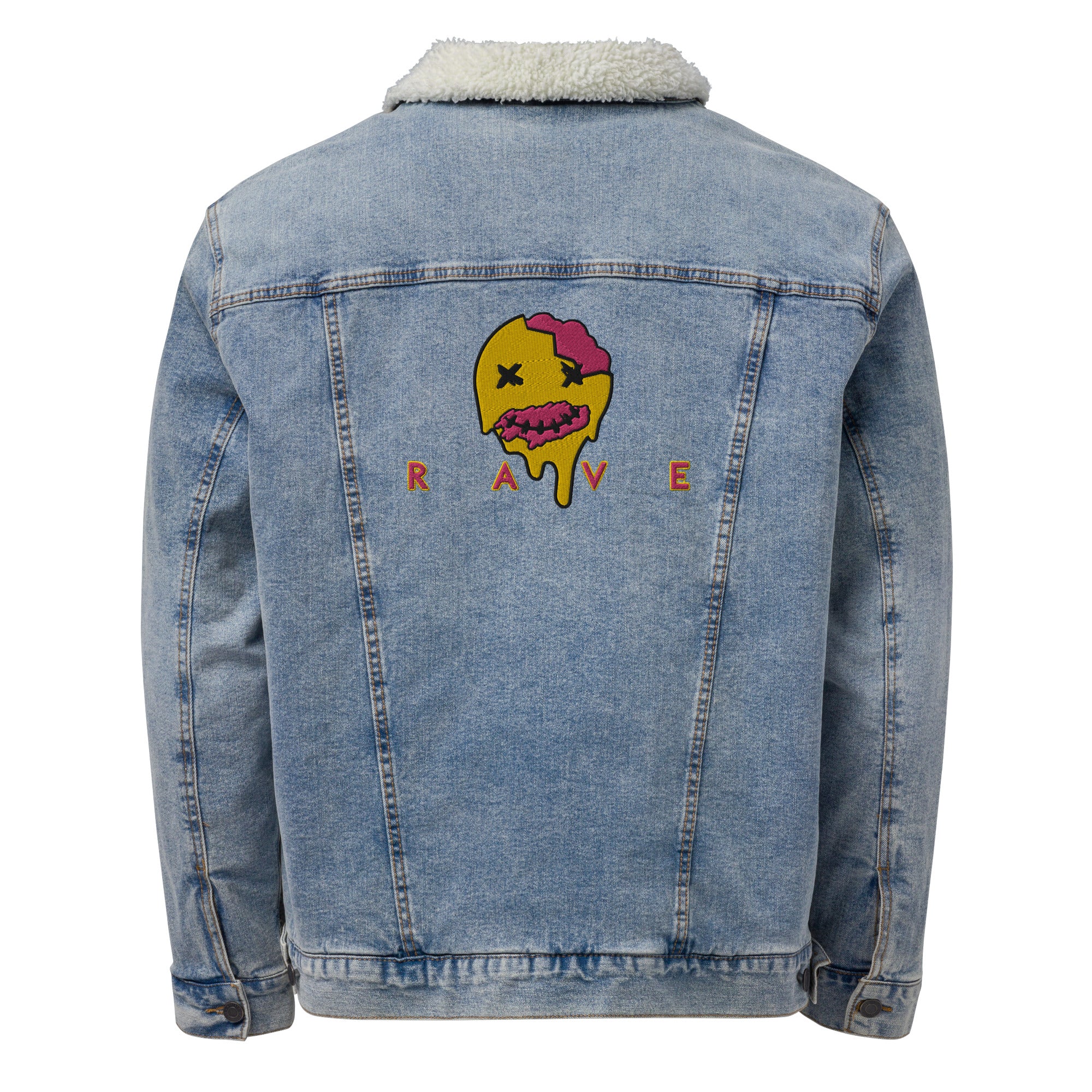 EDM Rave Unisex denim sherpa jacket