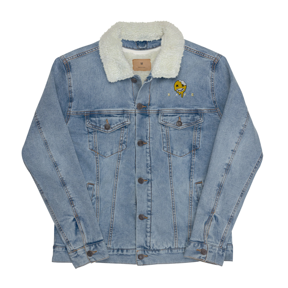 EDM Rave Unisex denim sherpa jacket