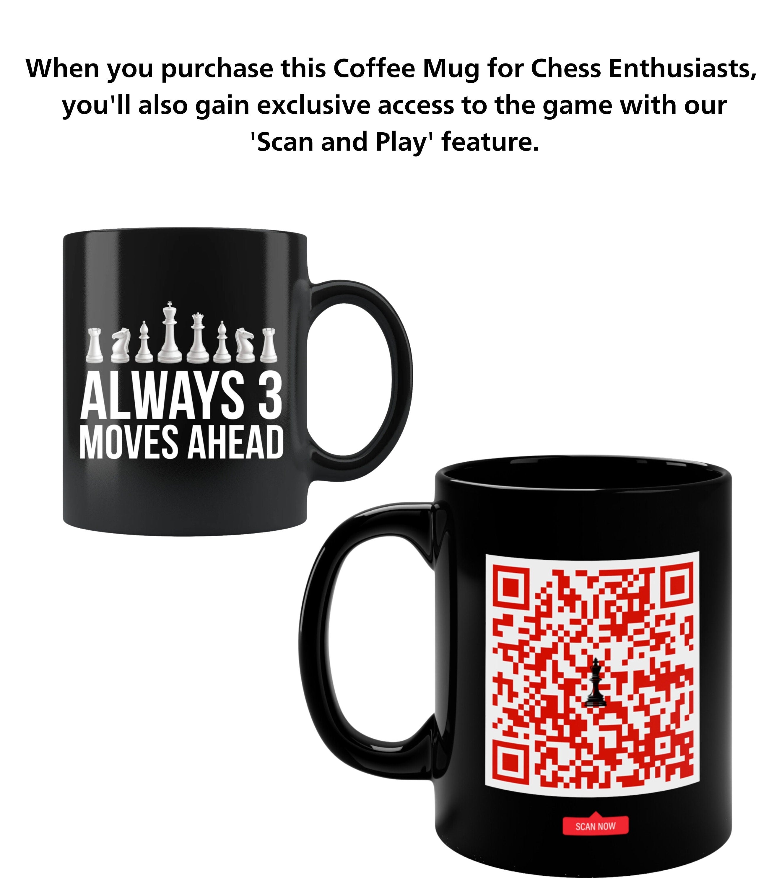 Chess Game Mug Scan QR Code to Play AI