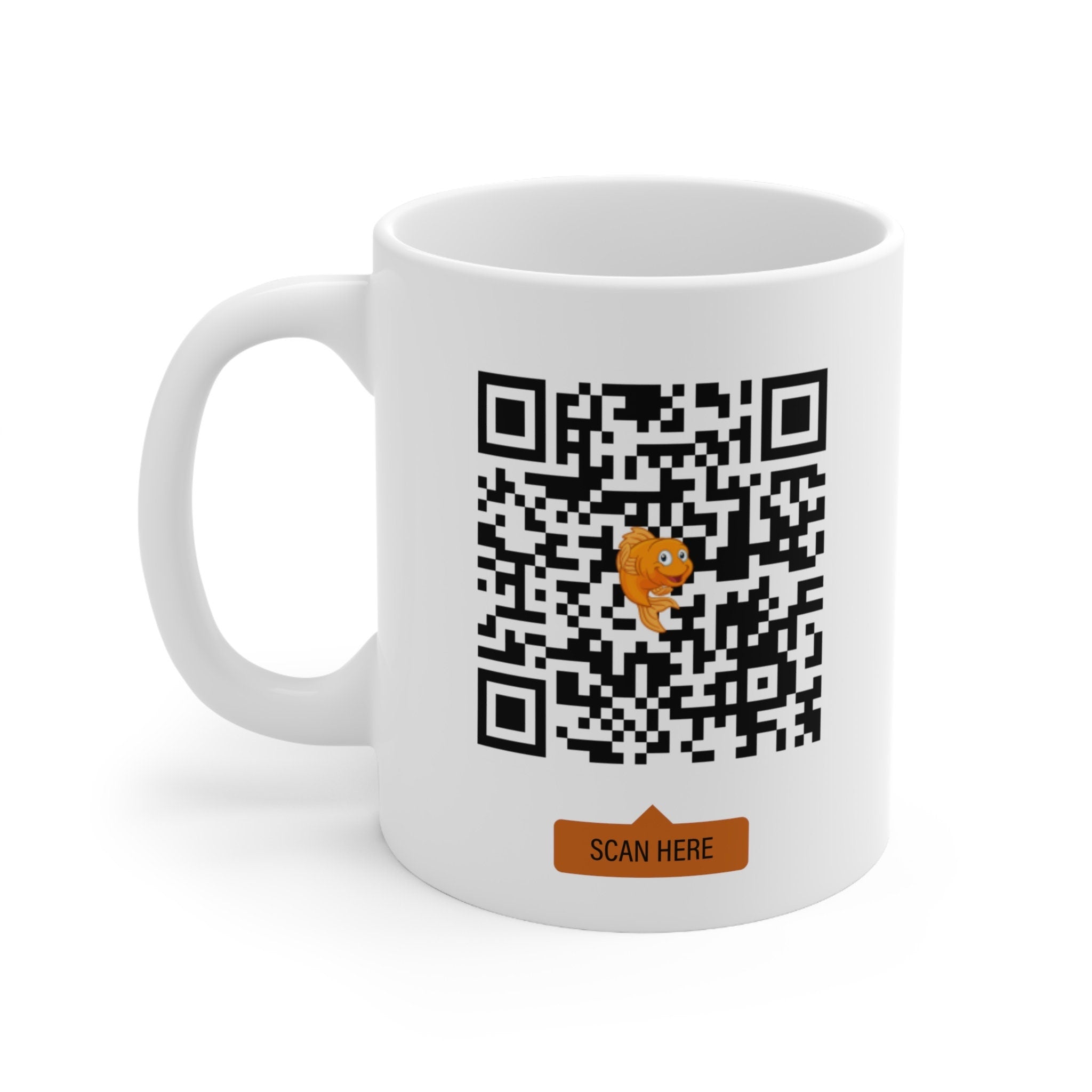 Goldfish Game Mug Scan QR Code To Play